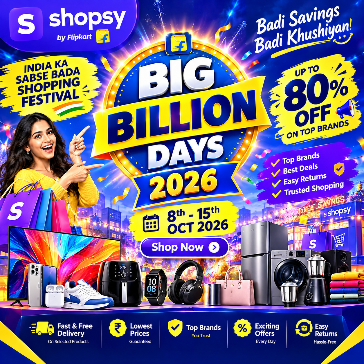 Shopsy Big Billion Days 2026 – Big Deals, Bigger Savings!